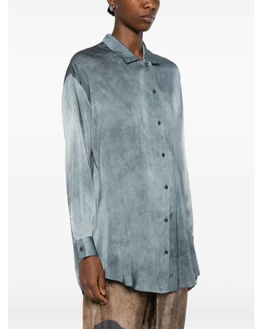 Camisa Con Botones Uma Wang de color Blue