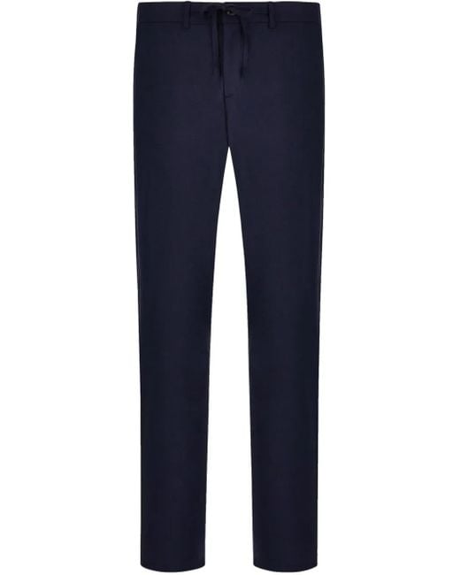 Pantalones Chinos Con Cordones Canali de hombre de color Blue