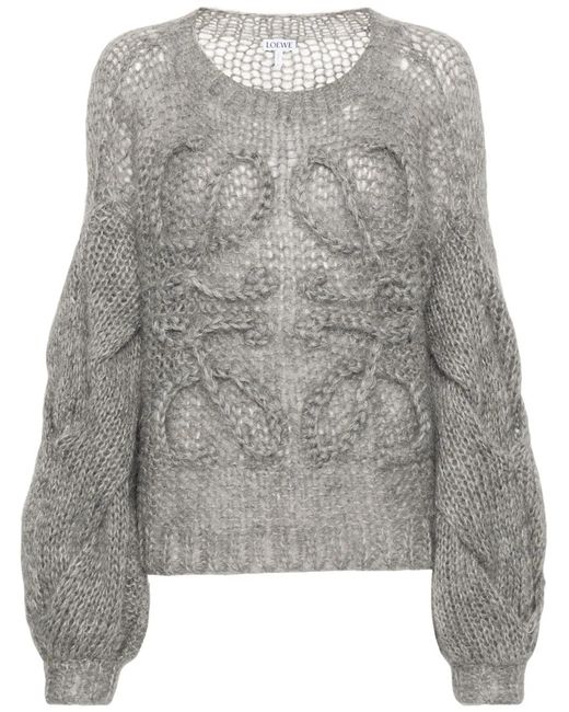 Loewe Gray Anagram Wool Blend Jumper