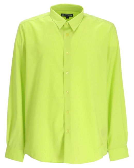 Camicia con ricamo di Vilebrequin in Green da Uomo