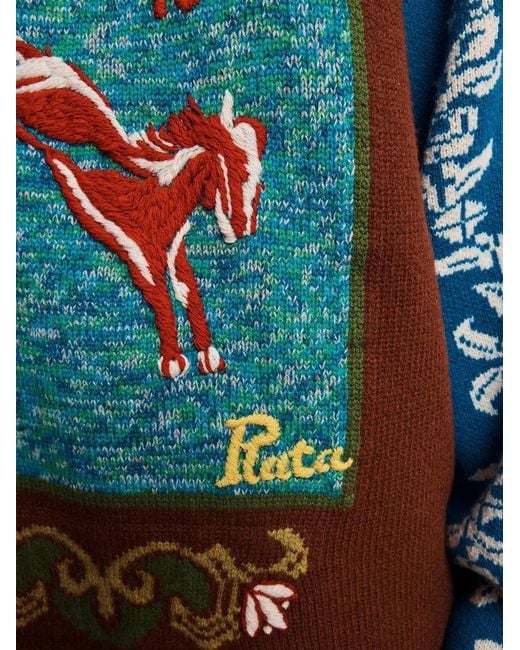 ALÉMAIS Blue Lasso Pullover Im Patchwork-Look