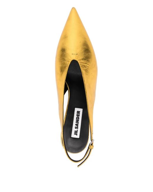 Jil Sander Metallic 35Mm Leather Pumps