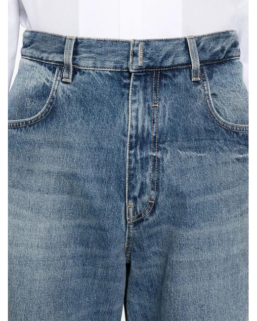 Vaqueros rectos de talle medio Givenchy de hombre de color Blue