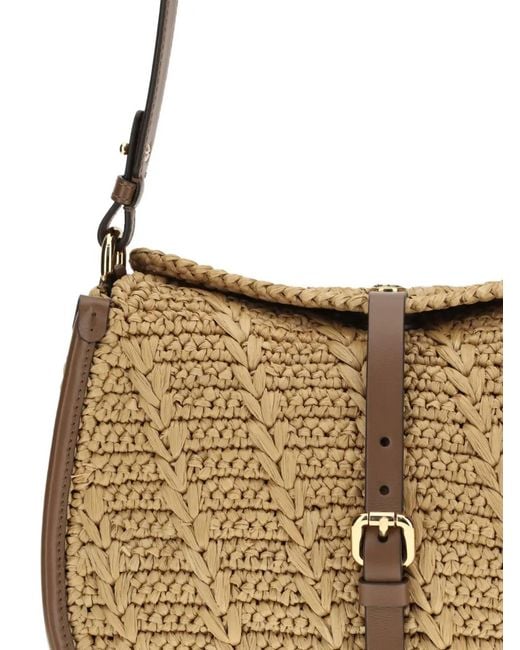 Etro Natural Crochet Buckle Cross Body Bag
