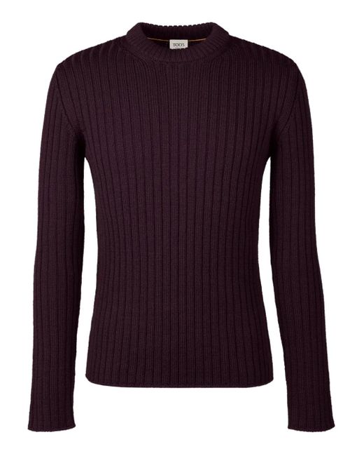 Pull À Design Côtelé Tod's pour homme en coloris Purple