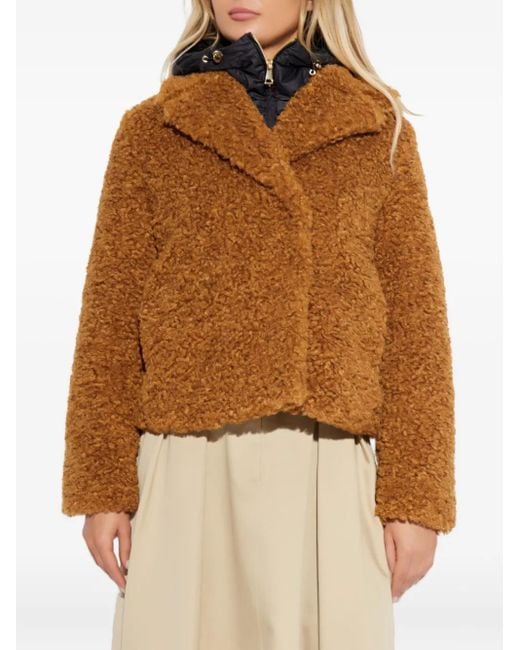 Moncler Brown Barbot Hooded-Neck Jacket