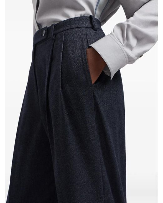 Emporio Armani プリーツ パンツ Blue