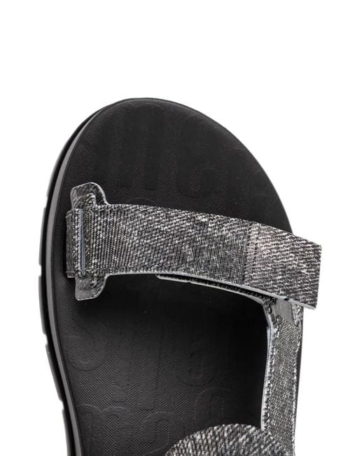 Melissa Black Flowing Touch-Strap Platform Sandals
