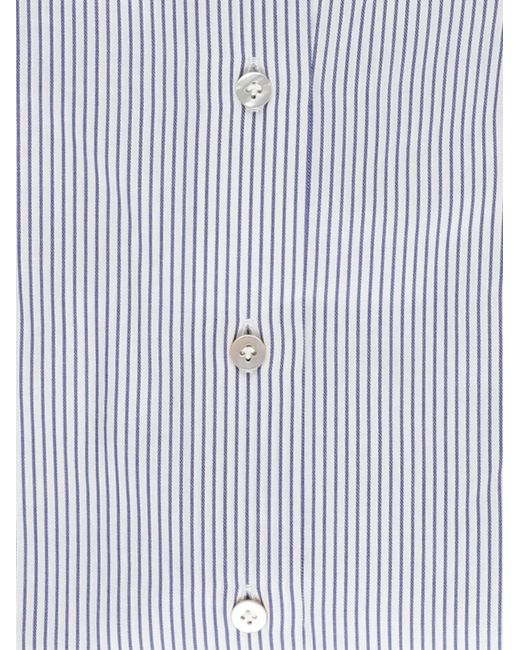 Borriello Blue Basic Striped Shirt for men