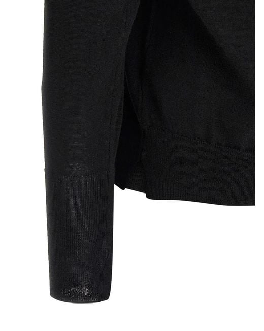 Ma'ry'ya Black Crew-Neck Sweater for men