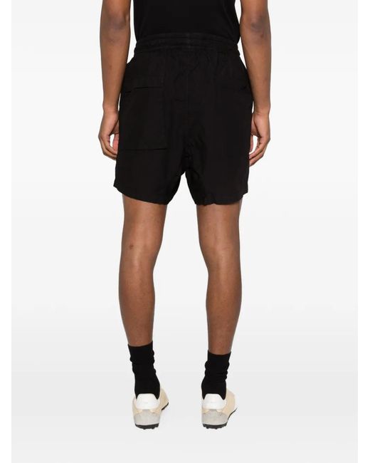 Thom Krom Black Drawstring Multiple-Pocket Shorts for men