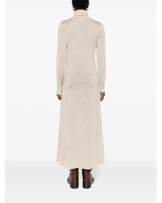Polo Ralph Lauren White Mélange-Effect Maxi Dress