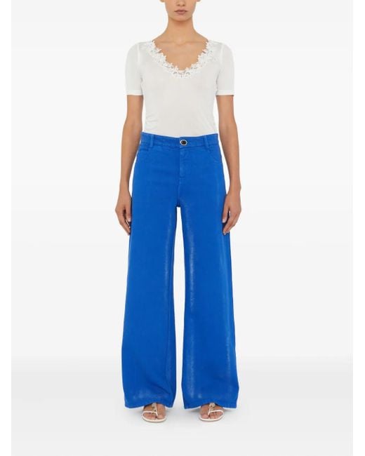 Christopher Esber White Lace-Trim T-Shirt