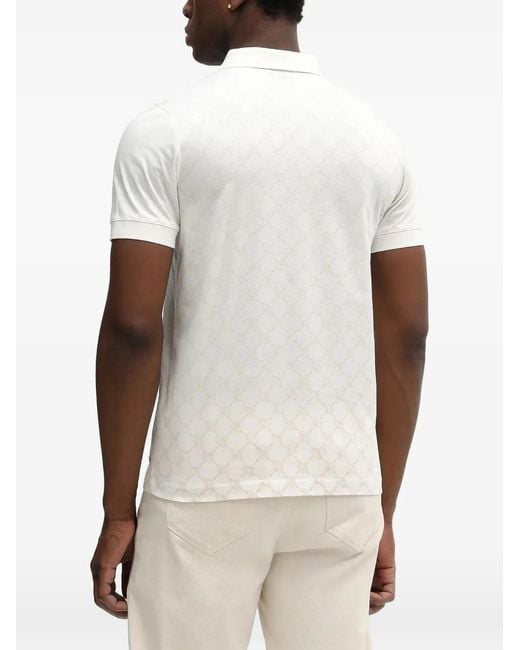 Joop! White Jesse Patterned Polo Shirt for men