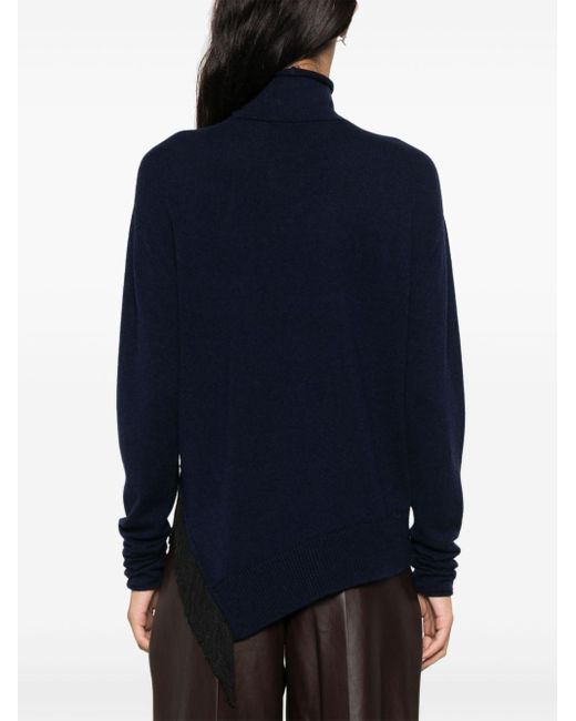 Dorothee Schumacher Blue Fringed Sweater