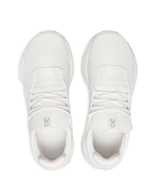 On Shoes White Cloudnova Lace-Up Sneakers