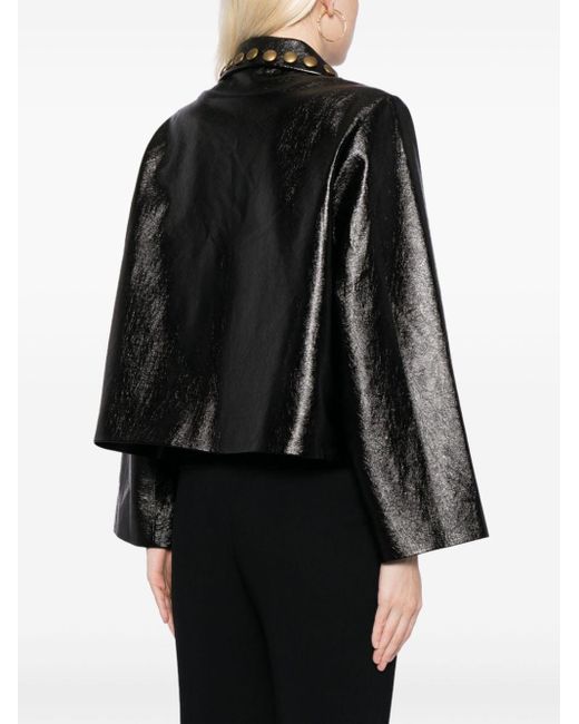 Cynthia Rowley Black Studded Cropped Jacket