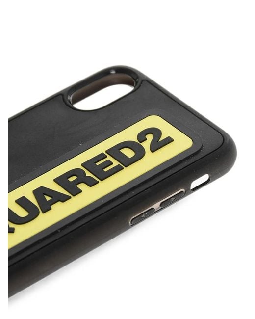 DSquared² Black Logo-Patch Iphone Case