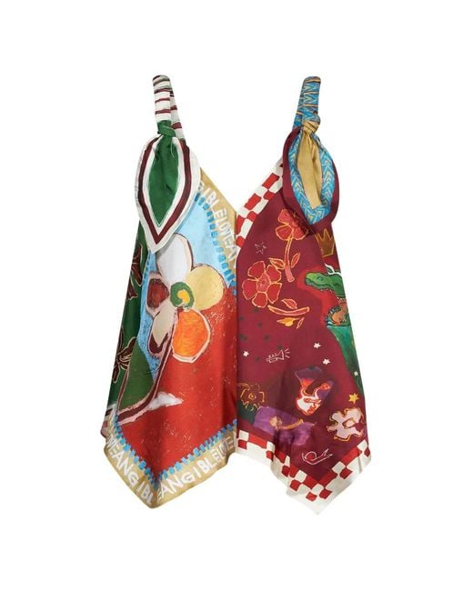 ALÉMAIS Red X Karlee Mackie (Mlak) Silk Top