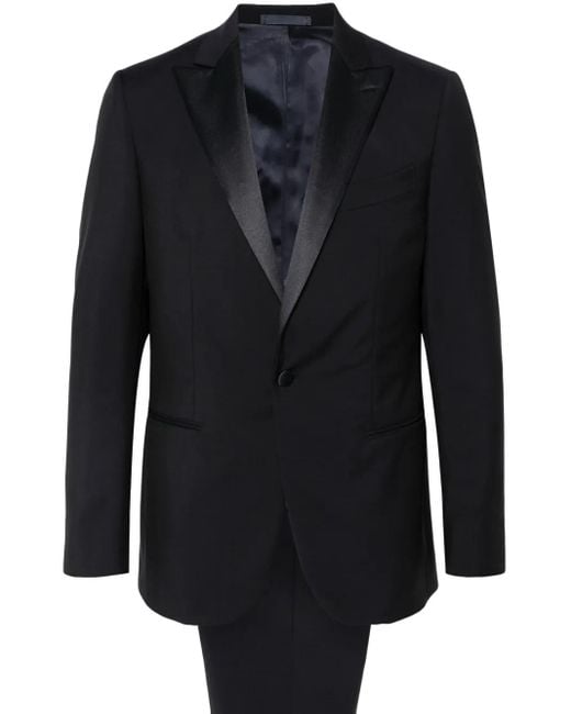 Caruso Black Single-Breasted Suit for men