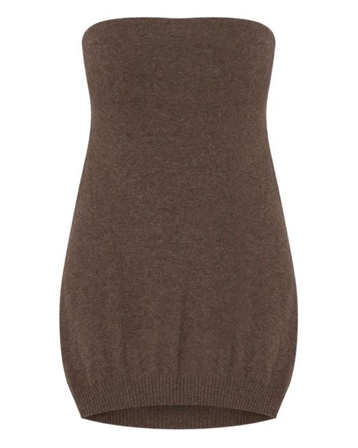 Moschino Brown Knitted Bandeau Tank Top