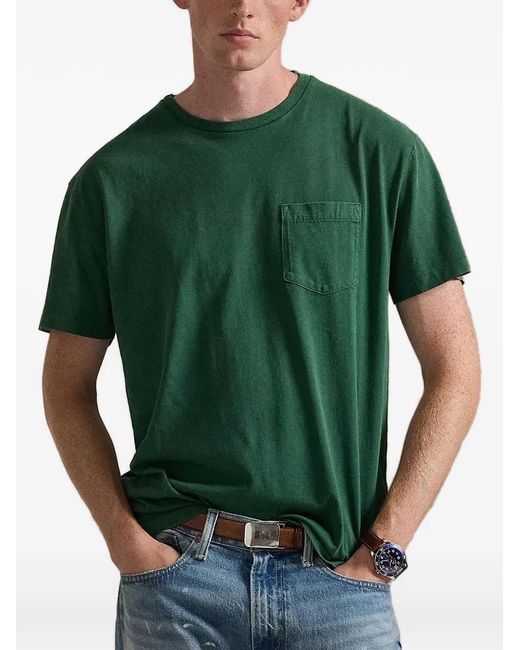 Polo Ralph Lauren Green Washed-Effect T-Shirt for men