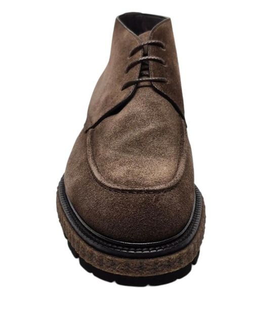 メンズ Neil Barrett レースアップ スエードブーツ Brown