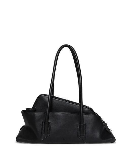 The Attico Black Small La Passeggiata Shoulder Bag