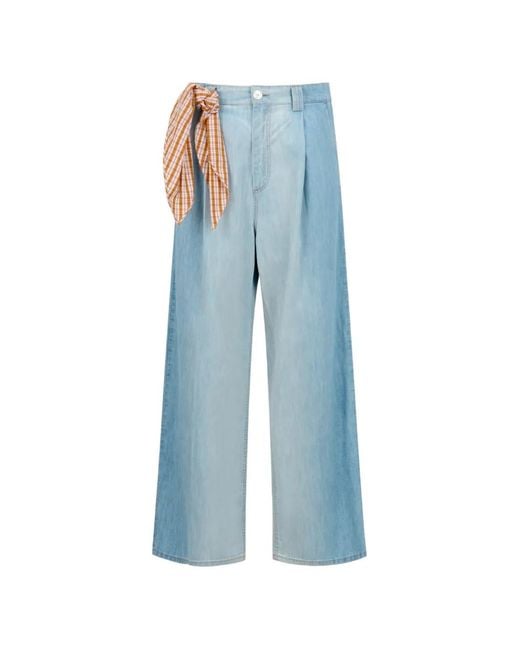 Marni Blue Chambray Jeans With Foulard for men