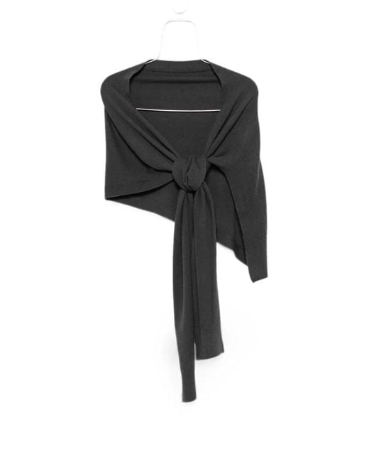 Lemaire Black Fine-Knit Wrap Scarf