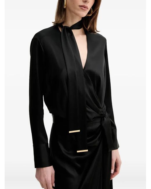 Marciano Black Gewickeltes Linda Maxikleid mit Schleifendetail