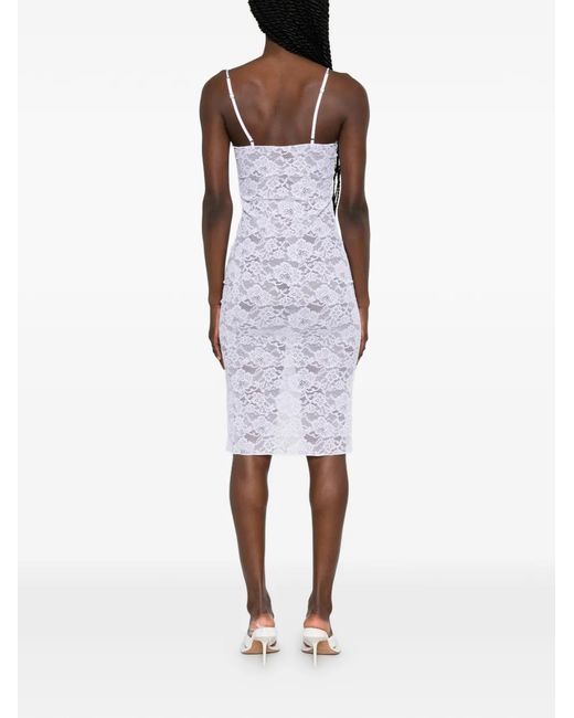 Oseree White Bridal O Lover Lace Tube Dress