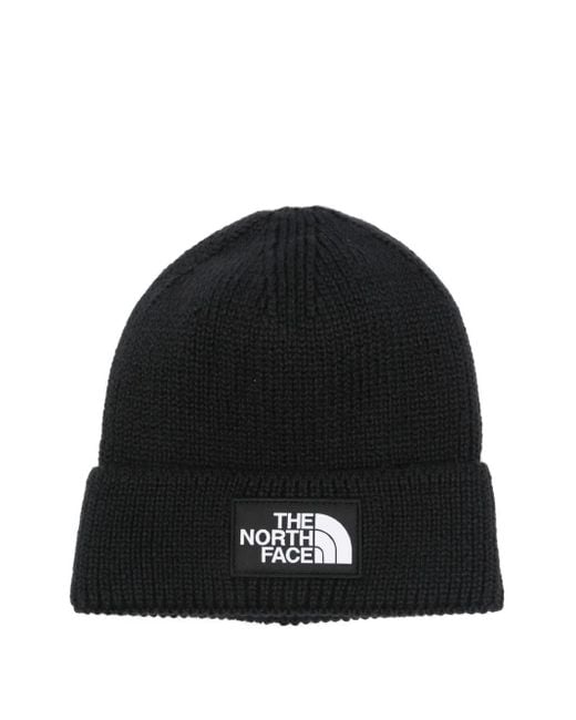 The North Face Black Logo-Patch Beanie