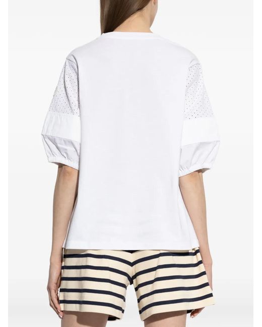 Moncler T-Shirt Met Ringlets in het White