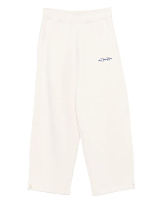 Pantaloni Sportivi Con Logo di New Balance in White