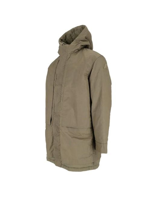 K-Way Natural Mid-Length Hooded Coat for men