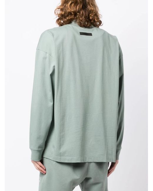 Fear Of God Green Long-Sleeve Cotton T-Shirt for men