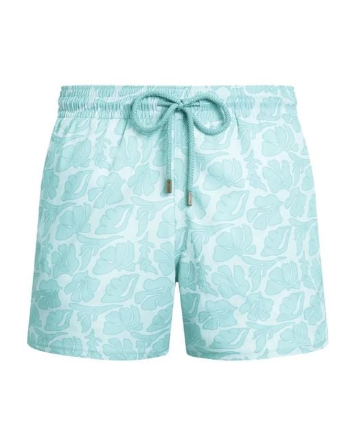 Vilebrequin Blue Seashells-Pattern Swim Shorts for men