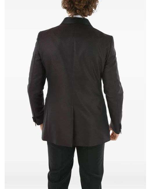 Corneliani Gray Double-Breasted Shawl-Collar Blazer for men