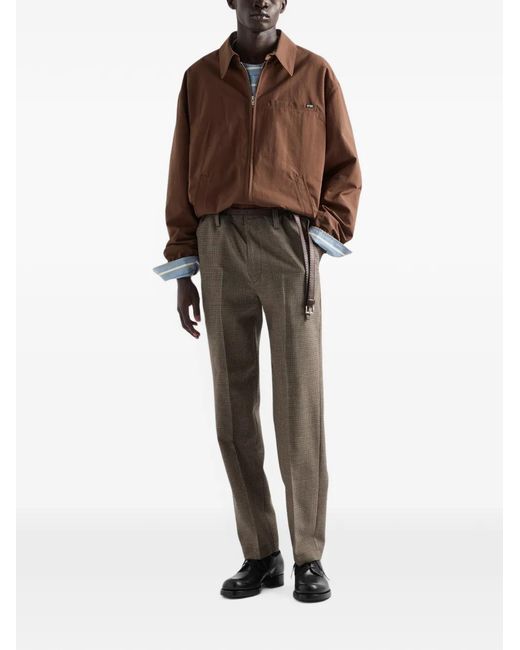 Prada Gray Wool Pants for men