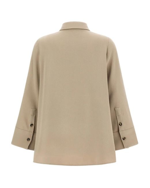 Alberto Biani Natural Concealed-Button Shirt