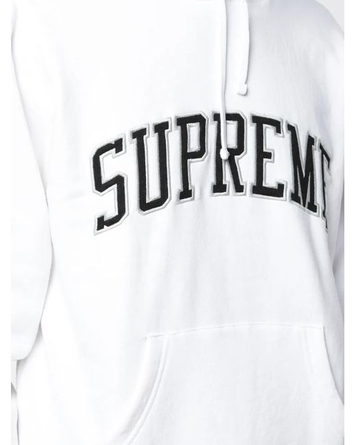 Supreme White Raiders 47 Logo-Print Hoodie for men