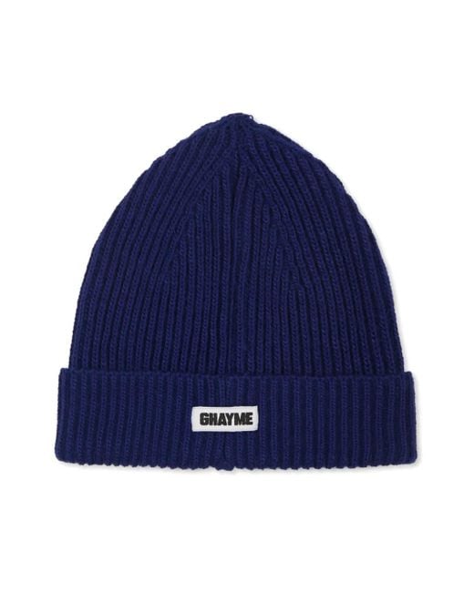 Ghayme Blue Cloud-Appliqué Beanie for men