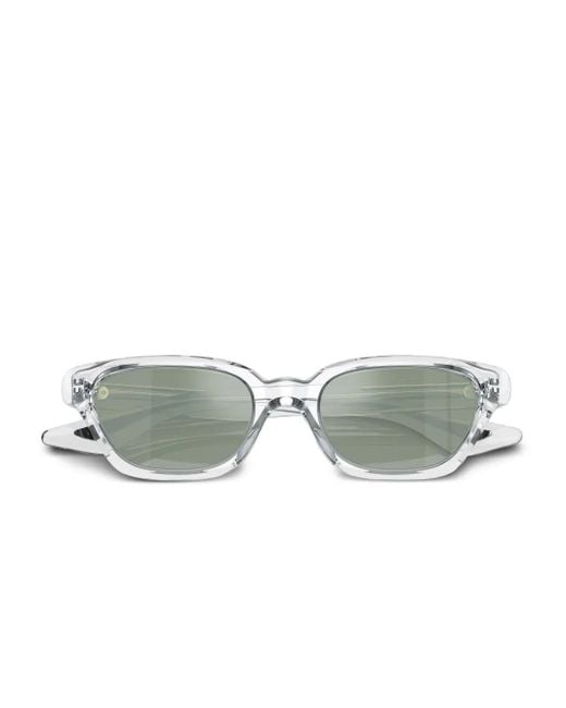Oliver Peoples Gray Clear-Frame Cat-Eye Sunglasses