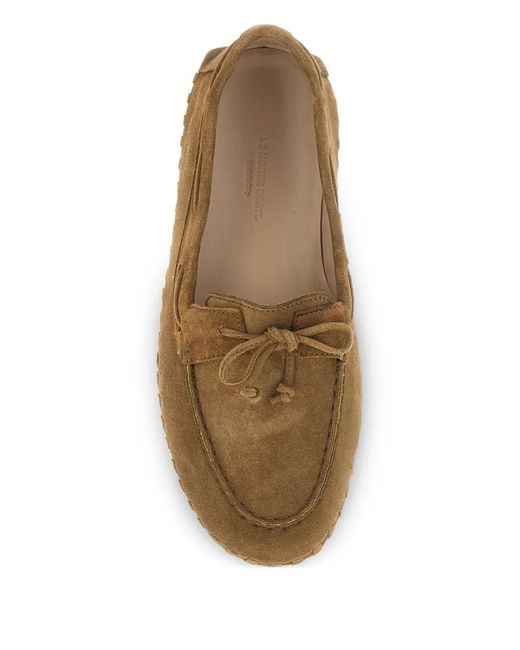 Le Monde Beryl Brown Laced Loafers