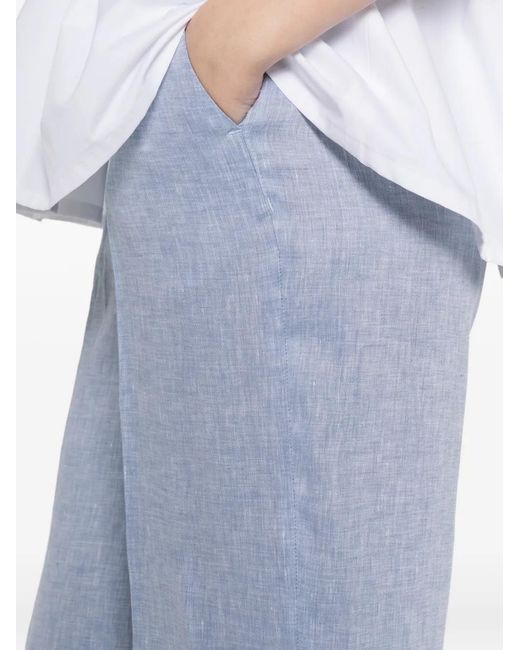 Peserico Blue Drawstring Trousers