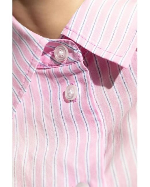 Alexander Wang Pink Logo-Embroidered T-Shirt Dress