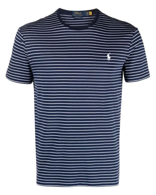 Polo Ralph Lauren Blue Striped Cotton T-Shirt for men