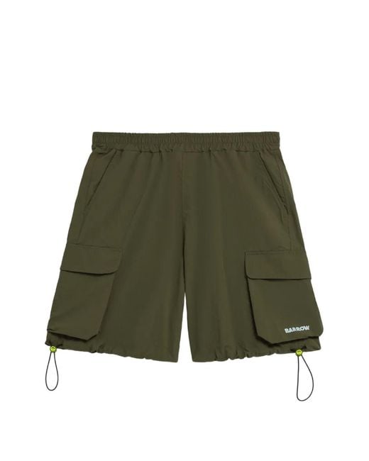 Barrow Green Cargo Drawstring Shorts for men
