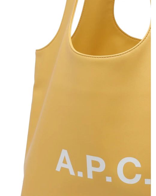 A.P.C. Metallic Ninon Logo-Print Shoulder Bag
